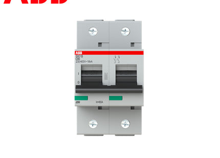 ABB MCB S802B C80 2P 16kA 80A | 2CCS812001R0804 | دجنتور صناعي على سكة