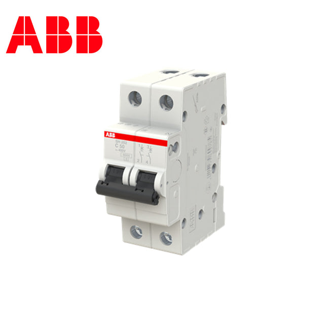 ABB MCB SH202 C50 2P 6kA 50A | 2CDS212001R0504 | دجنتور كهرباء مجوز - قاطع كهربائي