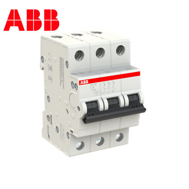 ABB MCB SH203T C6 3P 3kA 6A | 2CDS233001R0064 | دجنتور كهرباء ثلاثة فاز