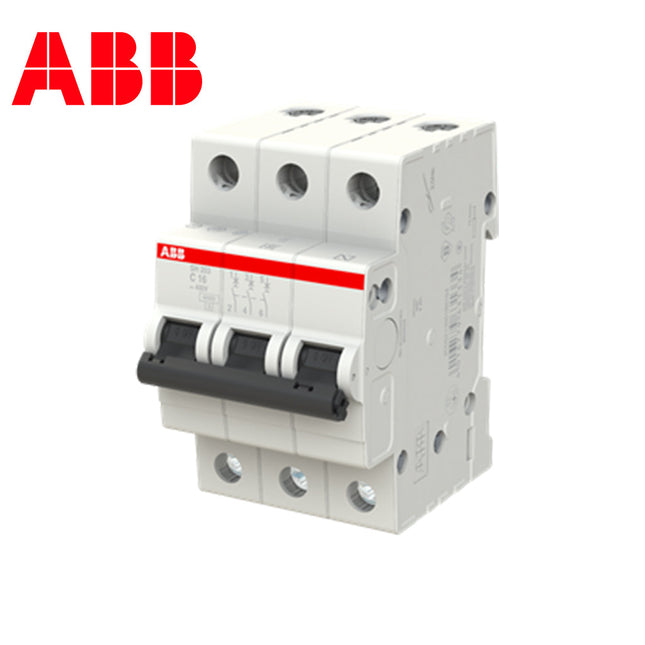 ABB MCB SH203T C16 3P 3kA 16A | 2CDS233001R0164 | دجنتور كهرباء ثلاثة فاز