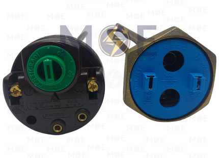 Reco Electric Water Straight Heating Element on Brass Screw +Automatic Unipolar Thermostat 800W | رزستانس قازان مع اوتوماتيك