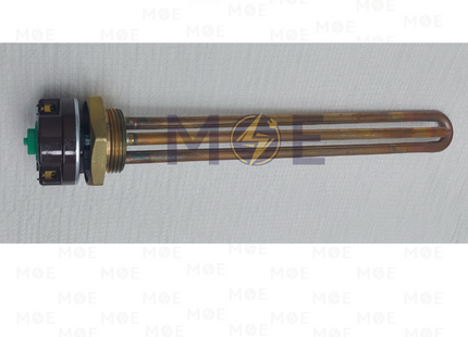 Reco Electric Water Straight Heating Element on Brass Screw +Automatic Unipolar Thermostat 1200W | 016506 | رزستانس قازان مع اوتوماتيك