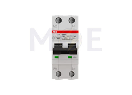 ABB RCBO DS201 C20 AC30 1P+N 30mA 20A | ABE-2CSR255040R1204 | دجنتور ديفرنسيال حماية مزدوجة - قاطع دفرنسيال مع حماية من الحمل الزائد