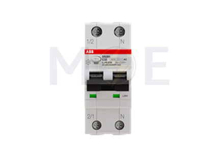 ABB RCBO DS201 C32 AC30 1P+N 30mA 32A | ABE-2CSR255040R1324 | دجنتور ديفرنسيال حماية مزدوجة - قاطع دفرنسيال مع حماية من الحمل الزائد