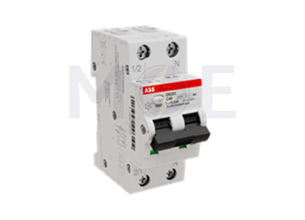 ABB RCBO DS201 C40 AC30 1P+N 30mA 40A | ABE-2CSR255040R1404 | دجنتور ديفرنسيال حماية مزدوجة - قاطع دفرنسيال مع حماية من الحمل الزائد