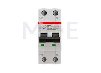 ABB RCBO DS201 C40 AC30 1P+N 30mA 40A | ABE-2CSR255040R1404 | دجنتور ديفرنسيال حماية مزدوجة - قاطع دفرنسيال مع حماية من الحمل الزائد