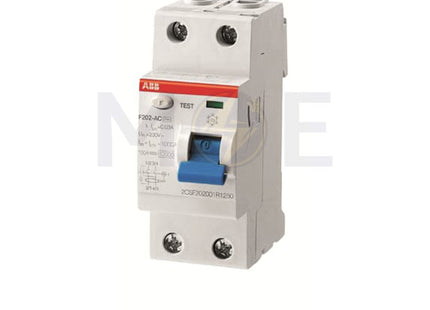 ABB RCCB F202AC-16/0.01 2P 10mA 16A | ABE-2CSF202005R0160 | دجنتور ديفرنسيال - قاطع دفرنسيال