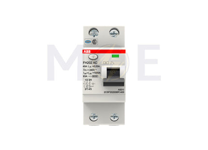 ABB RCCB FH202AC-40/0.03 2P 30mA 40A | ABE-2CSF202006R1400 | دجنتور ديفرنسيال - قاطع دفرنسيال