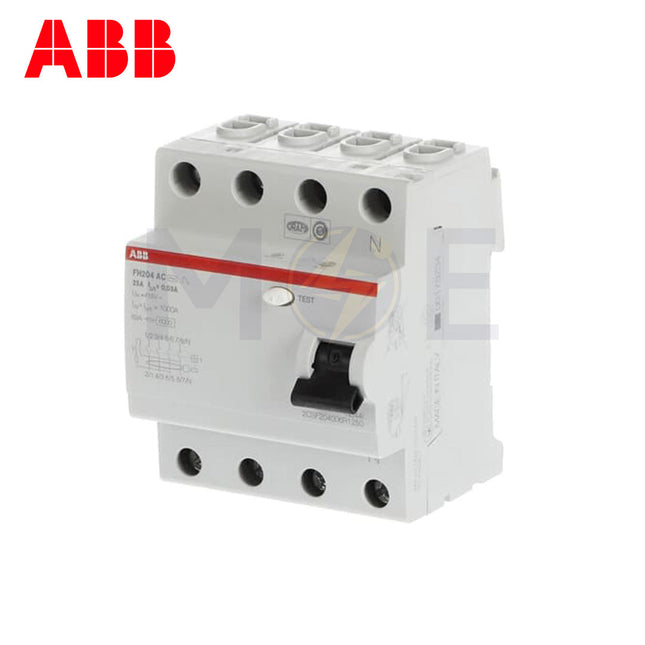 ABB RCCB FH204AC-25/0.03 4P 30mA 25A | ABE-2CSF204006R1250 | دجنتور ديفرنسيال - قاطع دفرنسيال