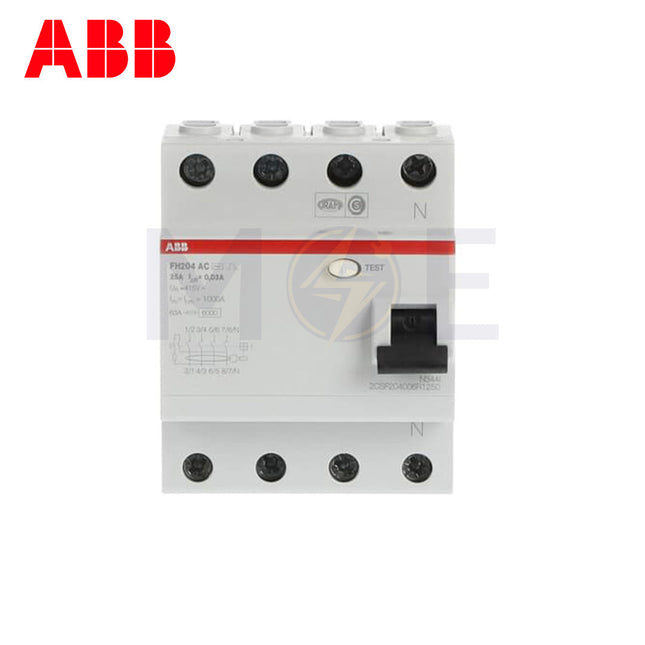 ABB RCCB FH204AC-25/0.03 4P 30mA 25A | ABE-2CSF204006R1250 | دجنتور ديفرنسيال - قاطع دفرنسيال