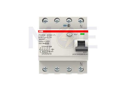 ABB RCCB FH204AC-63/0.3 4P 300mA 63A | ABE-2CSF204006R3630 | دجنتور ديفرنسيال - قاطع دفرنسيال