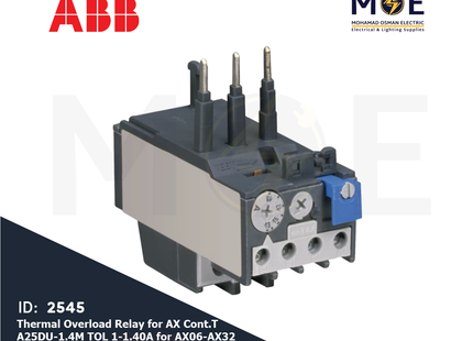 ABB Thermal Overload Relay For AX Cont. TA25DU-1.4M TOL 1-1.40A For AX06-AX32 | ترميك للكونتكتور