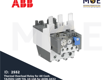 ABB Thermal Overload Relay For AX Cont. TA25DU-14M TOL 10-14A For AX06-AX32 | ترميك للكونتكتور
