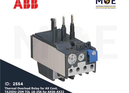 ABB Thermal Overload Relay For AX Cont. TA25DU-25M TOL 18-25A For AX06-AX32 | ترميك للكونتكتور