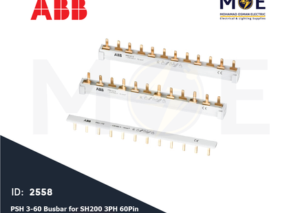 ABB PSH 3/60 Busbar for SH200 3PH 60Pin 10mm2 | ABZ-2CDL130001R1060 | بارفاز