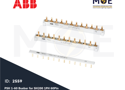 ABB PSH 1/60 Busbar for SH200 1PH 60Pin 10mm2 | ABZ-2CDL110001R1060 | بارفاز