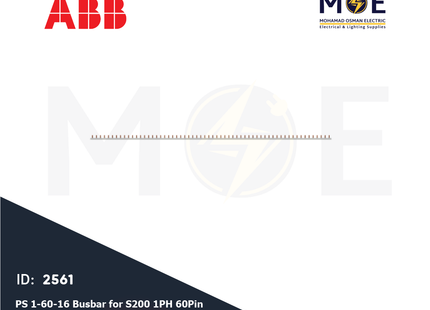 ABB PS 1/60/16 Busbar for S200 1PH 60Pin 16mm2 | ABZ-2CDL210001R1660 | بارفاز