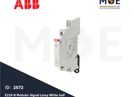 ABB E219-B Modular Signal Lamp White 250V AC 1/2module | 2CCA703400R0001 | دجنتور اشارة ابيض
