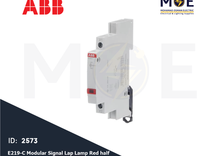 ABB E219-C Modular Signal Lamp Lamp Red 250V AC 1/2module | 2CCA703401R0001 | دجنتور اشارة احمر