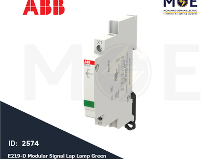 ABB E219-D Modular Signal Lamp Lamp Green 250V AC 1/2module | 2CCA703402R0001 | دجنتور اشارة اخضر