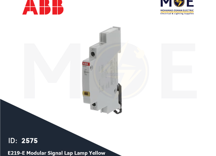 ABB E219-E Modular Signal Lamp Lamp Yellow 250V AC 1/2module | 2CCA703403R0001 | دجنتور اشارة اصفر