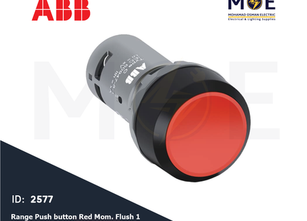ABB Compact Range Push button Red Momentary Flush All In One Red 1NC 22mm | AAB-1SFA619100R1041 | كباس