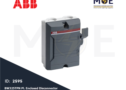 ABB BW325TPN Plastic Enclosed Disconnector Switch 3P (16A-25A) 400V IP65 | ABC-2CMA142403R1000 | ديسكونكتور سويتش
