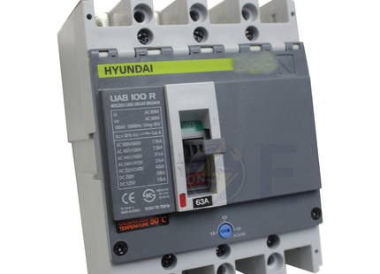 Hyundai MCB UAB100R-F 42KA 4P 63A Fix | دجنتور صناعي
