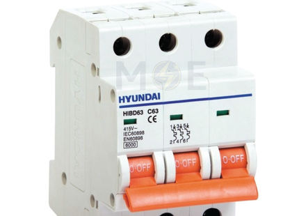 Hyundai MCB HiBD63-E 3KA 3P 32A | دجنتور كهرباء ثلاثة فاز
