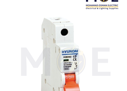 Hyundai MCB HiBD63-E 3KA 1P 40A | دجنتور كهرباء مفرد - قاطع كهربائي