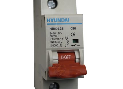 Hyundai MCB HiBD125 10KA 1P 80A Fix | دجنتور صناعي
