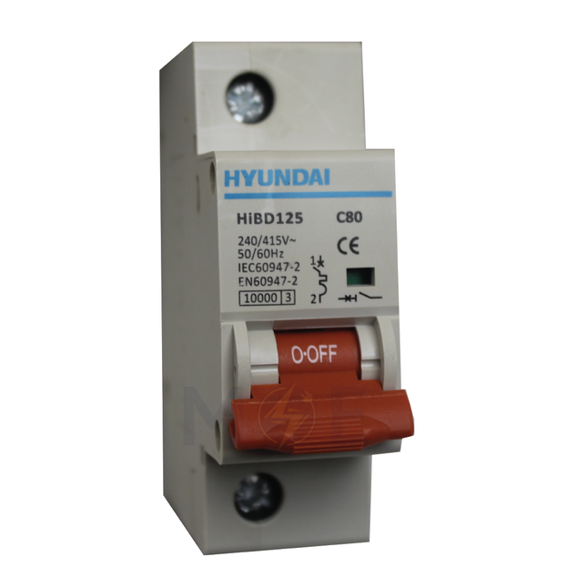Hyundai MCB HiBD125 10KA 1P 80A Fix | دجنتور صناعي