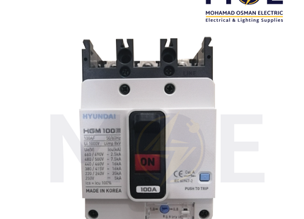 Hyundai MCB HGM100E-F 35KA 3P 100A Fix | دجنتور صناعي