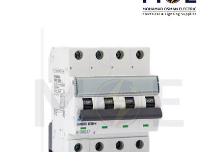 Hyundai MCB HGD63E 3KA 4P 40A | دجنتور كهرباء ثلاثة فاز مع نتر - قاطع كهربائي رباعي