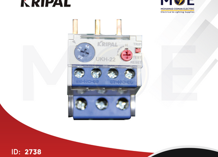 Kripal Thermal Relay For Cont. UKH-22 2.5-4A | ترميك للكونتكتور