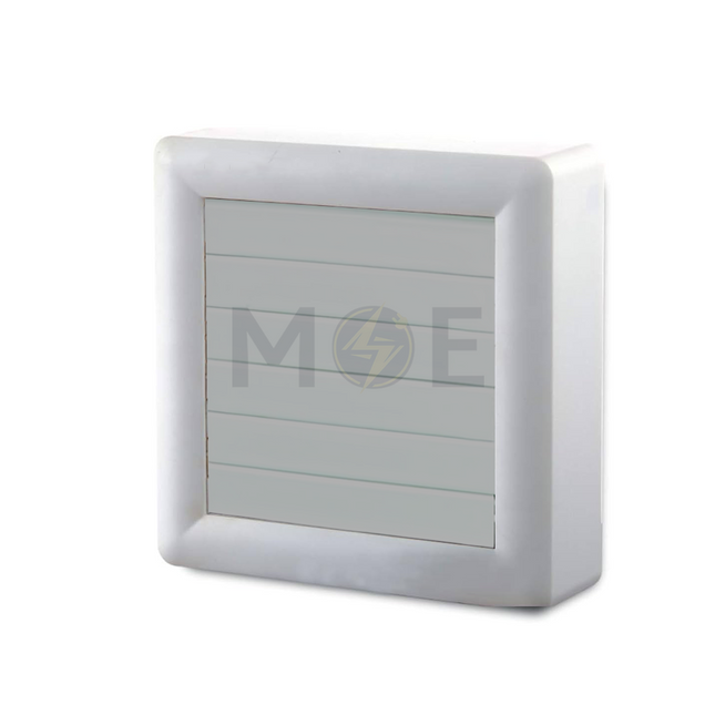 Voldam Axial Exhaust Fan with Shutter Square (10cm / 4") 15W| VF-M4 شفاط بلاستيك مربع حمام مع شفر