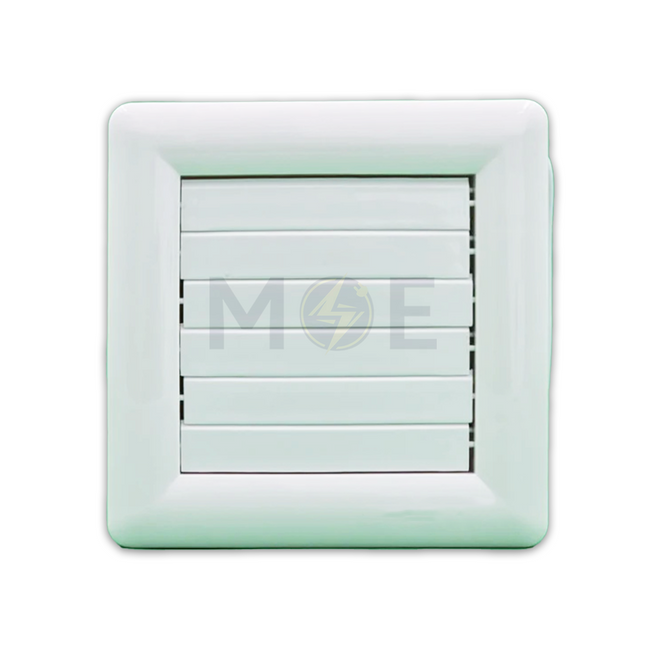 Voldam Axial Exhaust Fan with Shutter Square (10cm / 4") 15W| VF-M4 شفاط بلاستيك مربع حمام مع شفر