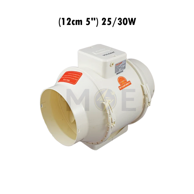 Voldam Mixed Flow In-Line Duct Fan (12cm 5") 25/30W |VF-IC5 شفاط ماسورة