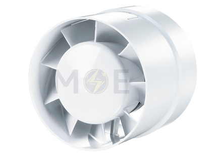 Vents Inline Duct Axial Exhaust Fan Round (15cm / 6") 24W | 150 VKO شفاط حمام بلاستيك مربع