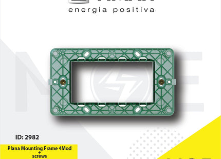 Vimar Plana Mounting Frame 4module +screws | 14614 | شاسي مربعة