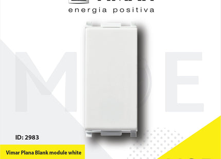 VIMAR Plana Blank module White | 14041 | سدة مفردة ابیض