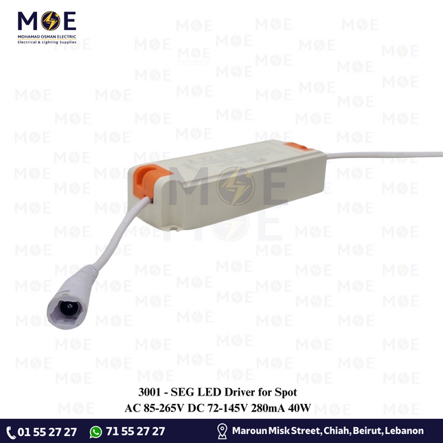 SEG LED Driver for Spot AC 85-265V DC 72-145V 280mA 40W