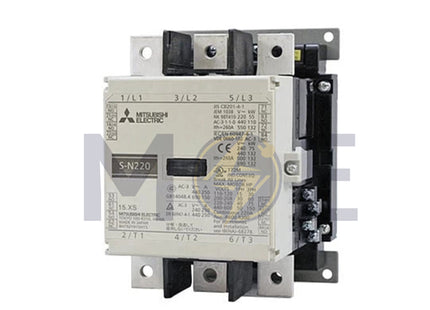 Mitsubishi SN220 AC-3P 2NO+2NC 250A (75kW) 220V | S-N220-250A | كونتكتور