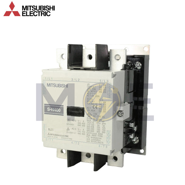 Mitsubishi SN400 AC-3P 2NO+2NC 400A (125kW) 220V | S-N400-400A | كونتكتور