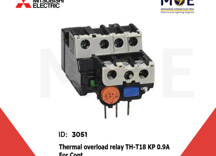Mitsubishi Thermal Overload Relay TH-T18 KP 0.9A For Cont. ST10/12/20 0.7-1.1A | ترميك للكونتكتور