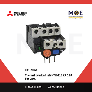 Mitsubishi Thermal Overload Relay TH-T18 KP 0.9A For Cont. ST10/12/20 0.7-1.1A | ترميك للكونتكتور