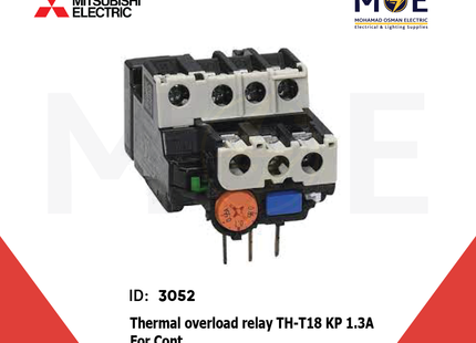 Mitsubishi Thermal Overload Relay TH-T18 KP 1.3A For Cont. ST10/12/20 1-1.6A | ترميك للكونتكتور