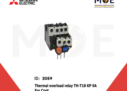 Mitsubishi Thermal Overload Relay TH-T18 KP 9A For Cont. ST10/12/20 7-11A | ترميك للكونتكتور