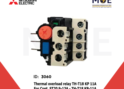 Mitsubishi Thermal Overload Relay TH-T18 KP 11A For Cont. ST20 9-13A | ترميك للكونتكتور