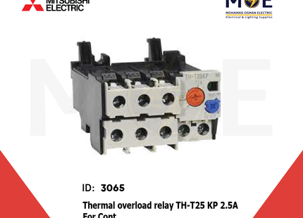 Mitsubishi Thermal Overload Relay TH-T25 KP 2.5A For Cont. ST21/25/35/50 2-3A | ترميك للكونتكتور